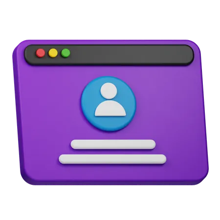 Web User  3D Icon