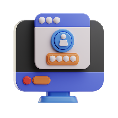 Web User  3D Icon