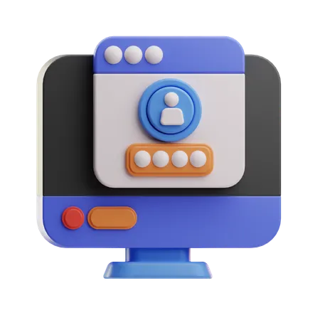 Web User  3D Icon