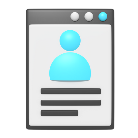 Web User  3D Icon