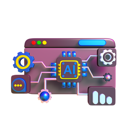 Web-Verarbeitung  3D Icon