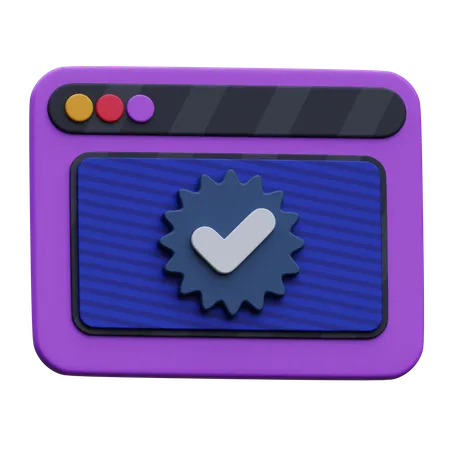 Web Verify  3D Icon