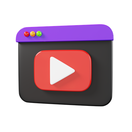 Web Video  3D Icon