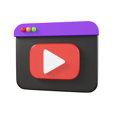 Webvideo  3D Icon