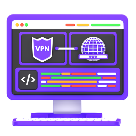 VPN Web  3D Icon