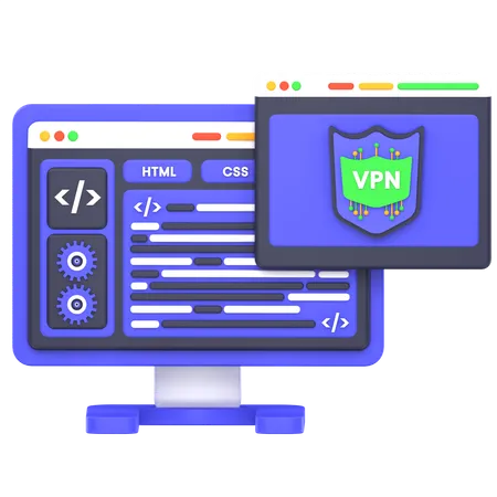 ウェブVPN  3D Icon