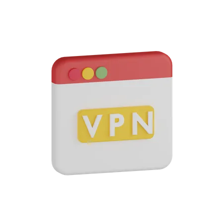 VPN Web Browser 3D Icon