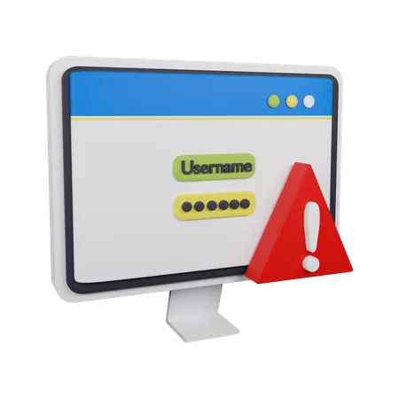 Web Warning  3D Icon