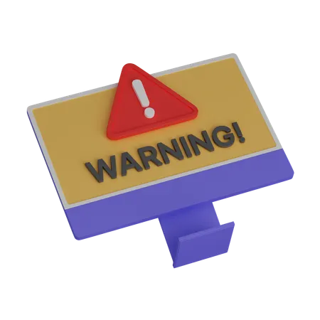 Web warning  3D Icon
