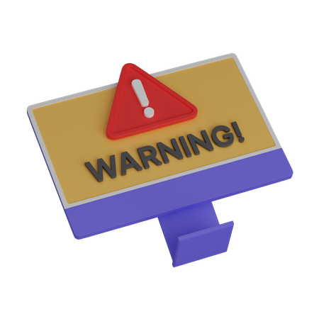 Web warning  3D Icon