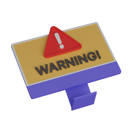 Web warning 3D Icon
