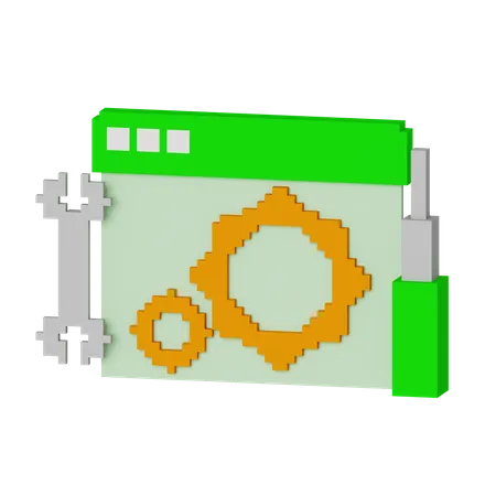 Web-Wartung  3D Icon