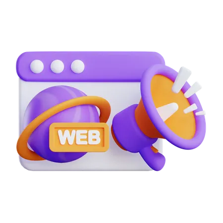 Web-Werbung  3D Illustration