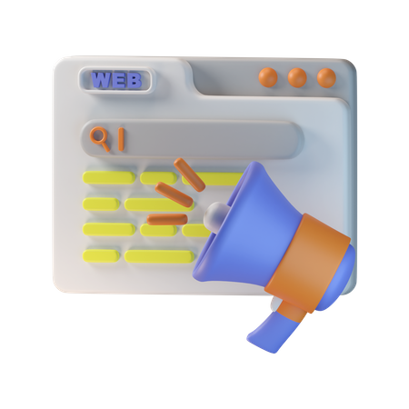 Web-Werbung  3D Icon