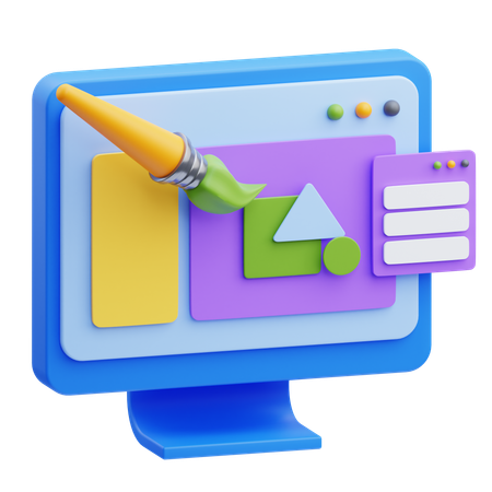 Web-Design  3D Icon