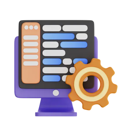 Webdesign-Programmieranwendung  3D Icon