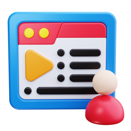 ウェビナー  3D Icon