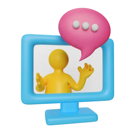This Is An Illustration Of The Webinar 3 D Icon Which Illustrates The Seminar Via An Internet Connection Available In PSD And Transparent Background Formats 3D Icon