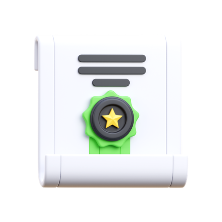 Webinar Certificate  3D Icon