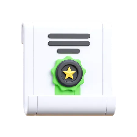 Webinar Certificate  3D Icon