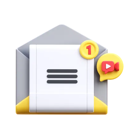 Webinar Mail  3D Icon