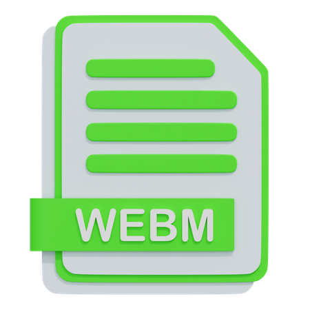 WEBM File  3D Icon