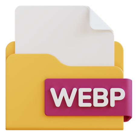 Webp File  3D Icon
