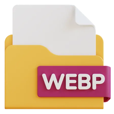 3 D Webp File Extension Folder 3D Icon