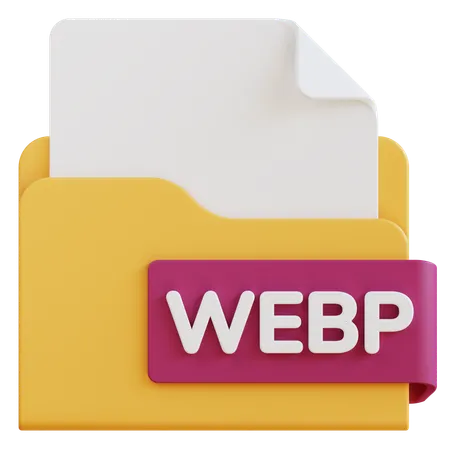 Webp File  3D Icon