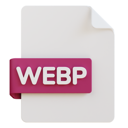 Webp File  3D Icon