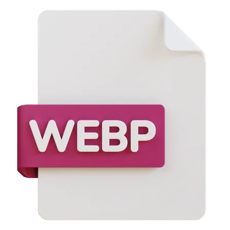 Webp File  3D Icon