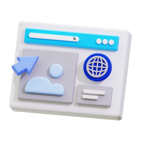 Webpage  3D Icon