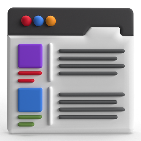 Webpage  3D Icon