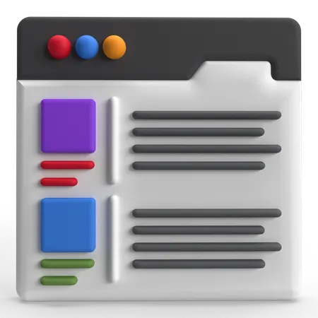 Webpage  3D Icon