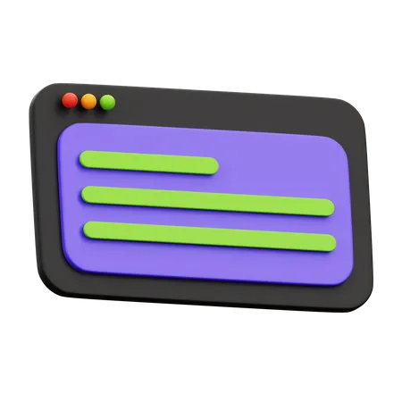 Webpage  3D Icon