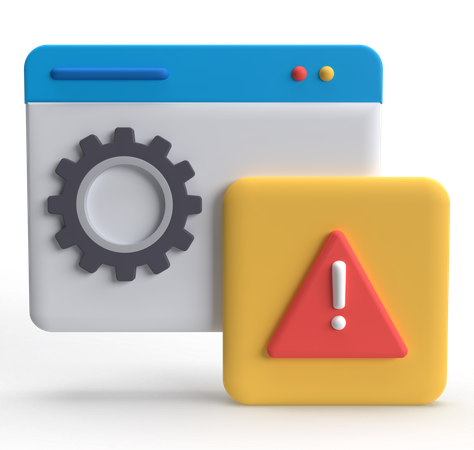 Webpage Alert  3D Icon