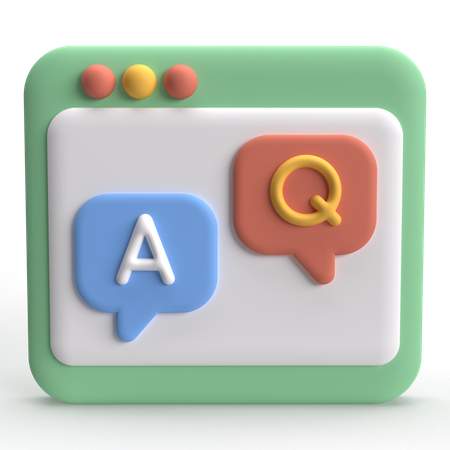 Webpage Chat  3D Icon