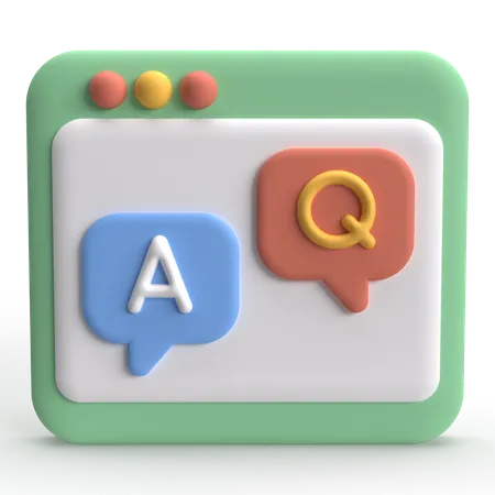 Webpage Chat  3D Icon