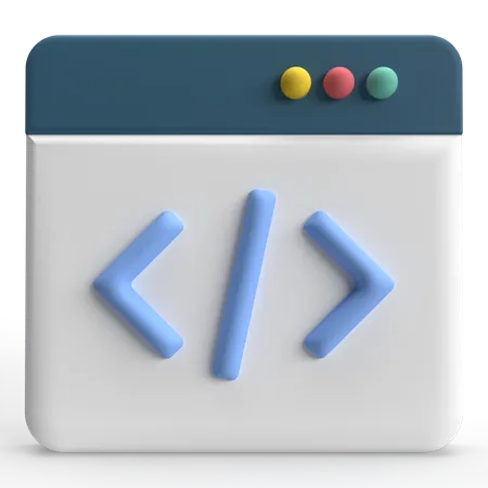 Webpage Code  3D Icon