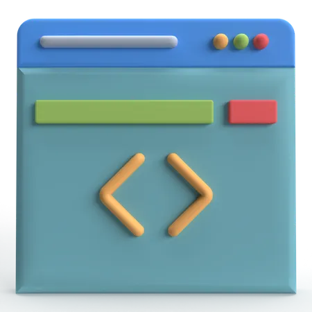 Webpage Code  3D Icon