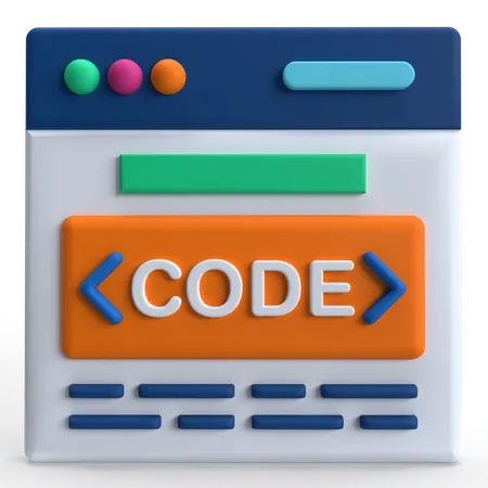 Webpage Code  3D Icon