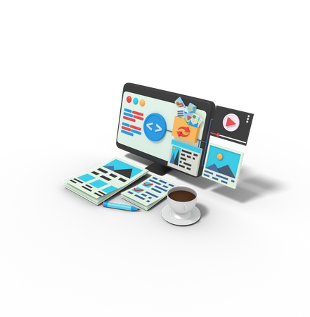 Webpage Development  3D Icon