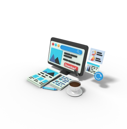 Webpage Development  3D Icon