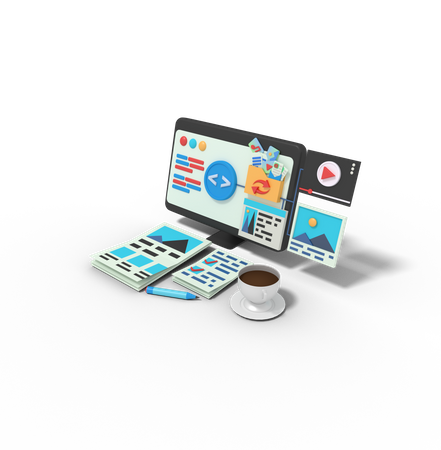 Webpage Development  3D Icon