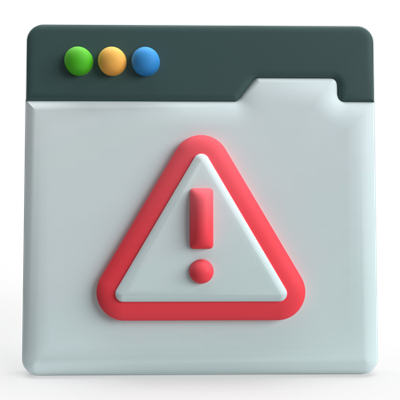 ウェブページエラー  3D Icon