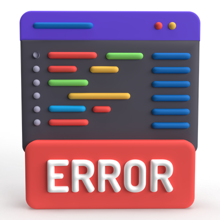 Webpage Error  3D Icon