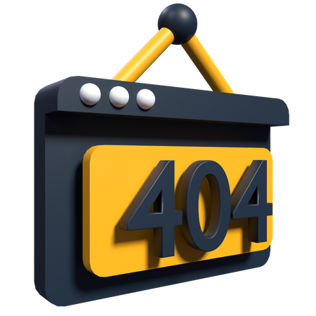 Webpage Error  3D Icon