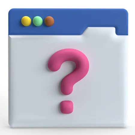 Webpage FAQ  3D Icon