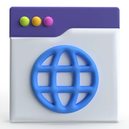 Webpage Internet  3D Icon