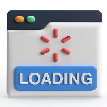 ウェブページの読み込み  3D Icon